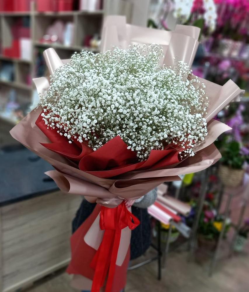 Букет Белые хлопья в Домбае Букет цветов из: Гипсофила в Домбае